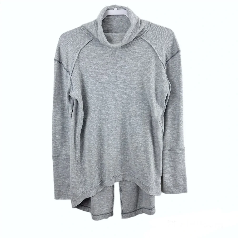 Free People Split Back Turtleneck Tunic Top